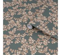 Laura Ashley Burnham Fern Trail Smooth Wallpaper Sample