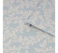 Laura Ashley Burnham Pale Seaspray Trail Smooth Wallpaper Sample