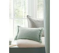 Laura Ashley Carys Crinkle Bolster Cushion Green
