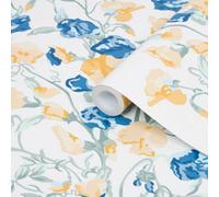 Laura Ashley Charlotte Pale Gold Floral Smooth Wallpaper Sample