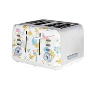 Laura Ashley 4 Slice Toaster Elveden White Silver