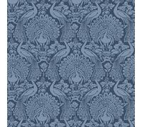 Laura Ashley Peacock Damask Dusky Seaspray Damask Smooth Wallpaper