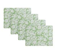 Laura Ashley Cork Placemats 16 x 12-inch for Kitchen and Dining Tables, Heat Resistant, Durable, Easy Clean, Set of 4, Adain Palace