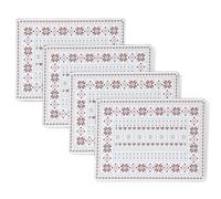 Laura Ashley Cork Placemats, 16 x 12-inch, Set of 4, Fairest Isle | Ideal for kitchen, dining and patio tables, heat resistant, durable, easy to clean