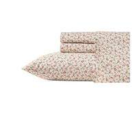 Laura Ashley Cotton Percale Duvet Cover Set, Home Decor Lightweight & Breathable Oeko-Tex Certified Sweet Success Pink, Twin XL