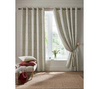 Laura Ashley Coulderton Eyelet Curtains Natural