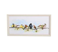Laura Ashley Covey Birds Multicolour Canvas Art (H)30Cm X (W)60Cm
