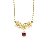 Laura Ashley Crosswell Gold Tone Purple Green Crystal Earrings - Brass / Gold Plated / Stone / Peridot Crystal / Amethyst Crystal