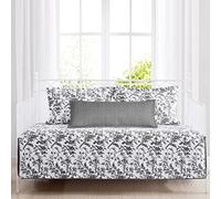 Laura Ashley Home - Daybed Set, Lightweight Bedding with Matching Shams & Pillow Cover, Home Decor for All Seasons (Amberley Black, Daybed)
