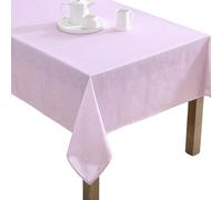 Laura Ashley Decorative Tablecloth, Wrinkle and Stain Resistant, Spillproof Water Repellent, Easy Care Washable Polyester Fabric for Dining, Kitchen, Holiday and Party, 60" x 84", Blush