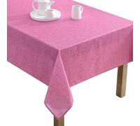 Laura Ashley Decorative Tablecloth, Wrinkle and Stain Resistant, Spillproof Water Repellent, Easy Care Washable Polyester Fabric for Dining, Kitchen, Holiday and Party, 60" x 102", Magenta
