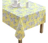 Laura Ashley Decorative Tablecloth, Wrinkle and Stain Resistant, Spillproof Water Repellent, Easy Care Washable Polyester Fabric for Dining, Kitchen, Holiday and Party, 60" x 102", Apple Blossom