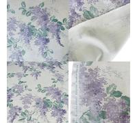 Laura Ashley Designer Curtains Upholstery Printed Interior Material, by Tia Knight (Mirabelle Pale Iris)