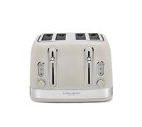 Laura Ashley Dove Grey 4-Slice 1850W Retro Design Toaster With 7 Browning Levels,wide Slots,reheat,defrost And Cancel Function