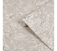 Laura Ashley Dove Grey Heledd Blooms Smooth Wallpaper