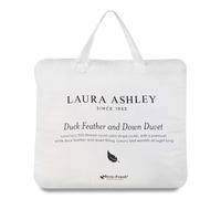 Laura Ashley Duck Feather & Down Duvet 13.5 Tog - 300 Thread Count Satin Stripe Cotton Cover, Premium White Duck Feather & Down Filling (King (U.K. Standard))