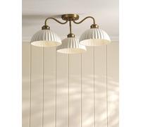 Laura Ashley Durford 3 Light Semi Flush Ceiling Light Antique Brass