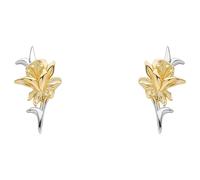 Laura Ashley E6608 Heritage Daffodil Stud Earrings Sterling Silver
