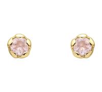 Laura Ashley E6613P Petal Set Semi-Precious Stud Earrings Sterling Silver