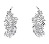 Laura Ashley E6690C Plume Feather Stud Earrings Sterling Silver