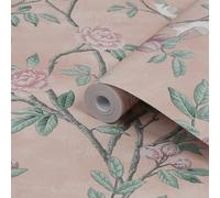 Laura Ashley Eglantine Rustic Blush Trail Smooth Wallpaper Sample