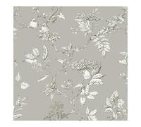 Laura Ashley Elderwood Steel Wallpaper | Grey Trail | Paste the Wall | Eco-Friendly
