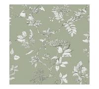 Laura Ashley Elderwood Steel Wallpaper Small Sample | Steel Trail Design | Paste the Wall