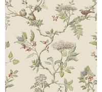 Laura Ashley Elderwood Wallpaper - Natural - 10m