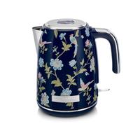 VQ Laura Ashley Jug Kettle, 1.7L, Rapid Boil, Hand-Applied Elveden Navy Print, Vintage, Stainless Steel, Floral - VQSBPKK278LANUK