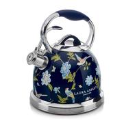 Laura Ashley Elveden Navy Stove Top Kettle, Whistling Kettle for Gas Hob