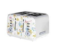 Laura Ashley 4 Slice Toaster Elveden White Silver
