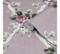 Laura Ashley Elwyn Grape Floral Smooth Wallpaper