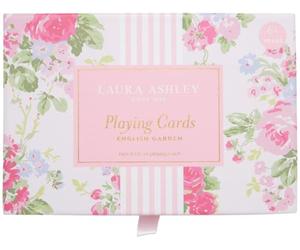Laura Ashley English Garden Playing Cards - Set of 2 Standard Card Decks in Decorative Storage Box - Floral Poker & Bridge Cards - Elegant Gift for Women & Game Lovers