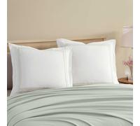 Laura Ashley - Euro Sham, Lightweight Cotton Pillow Sham with Tailored Edges, Oeko-Tex Certified (Mila Green, 26" x 26")