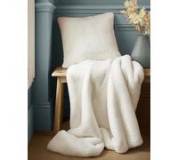 Laura Ashley Faux Fur Newland Cushion White