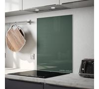Laura Ashley Fern Green Glass Splashback, (H)750mm (W)600mm (T)6mm