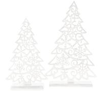 Laura Ashley Festive Cut Christmas Tree Set of 2 Large & Medium Laura Ashley Silver One Size