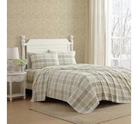 Laura Ashley - Flannel Sheets Full Size, Anti-Pilling & Wrinkle Resistant Cotton, Touchably Soft for All-Season Comfort - Bed Sheets with Matching Pillowcases & Fitted Sheet (Mulholland Plaid Green)