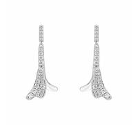 Laura Ashley Floribunda Earrings E6511C - Polished Quality | - Brass / Silver Plated / Stone / Zirconia