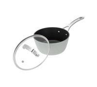 Laura Ashley Forged Aluminium Non-stick Saucepan With Glass Lid 16Cm - Sage Leaf, Green