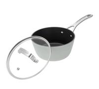 Laura Ashley 20 cm Large Saucepan with Lid - PFOA-Free Forged Aluminium Non Stick Cooking Pan 2.6L - Easy to Wash & Oven Safe with 10-Years Guarantee - Multi Hob, Induction Compatible - Sage Leaf