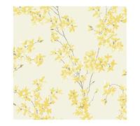 Laura Ashley Forsythia Sunshine Wallpaper | Sunshine Trail Design | Paste the Wall | Eco-Friendly