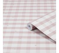 Laura Ashley Gingham Pale Amethyst Purple Kids Smooth Wallpaper