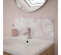 Laura Ashley Onyx Blush Glass Bathroom Splashback 250Mm X 600Mm X 4Mm, Pink