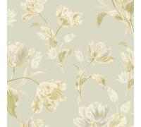 Laura Ashley Gosford Wallpaper - Sage Green - 10m