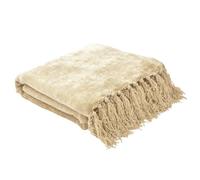 Laura Ashley Hamilton Throw In Antique Gold (130cm x 170cm)
