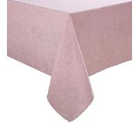 Laura Ashley Harper Luxuriously Smooth Fabric Tablecloth for Formal or Casual Dining, Holiday, Banquet, Wedding or Party, 60" x 102", Blush