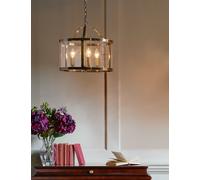 Laura Ashley Harrington 3 Light Pendant Light Antique Brass