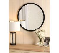 Laura Ashley Harrington Medium Round Wall Mirror Black