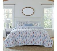 Laura Ashley Home - Ahoy Collection - Quilt Set - 100% Cotton, Reversible, Lightweight & Breathable, Pre-Washed for Added Softness, Queen, Bright